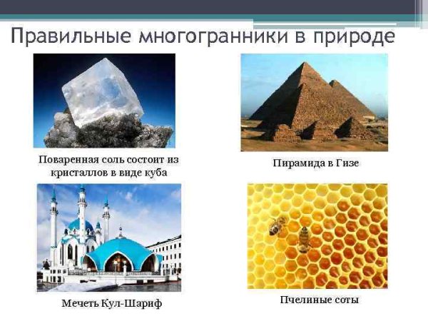 Многогранники в природе Кристаллы