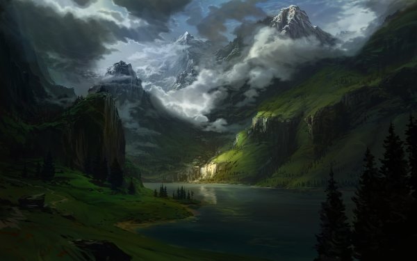 Фантастический горный пейзаж