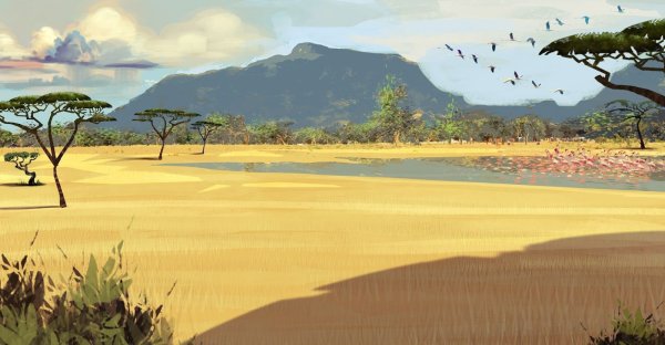 Африка арт пейзаж