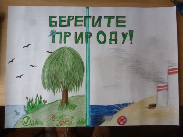 Плакат берегите природу