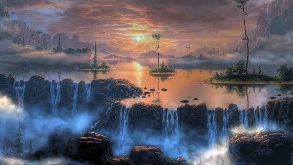 Эльфийский замок сказочный лес