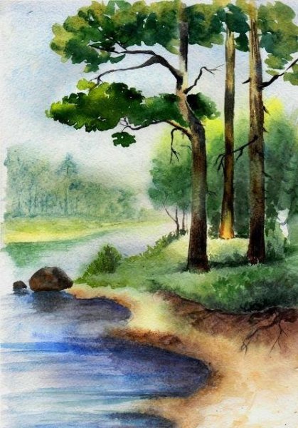 Рисунки для срисовки природа