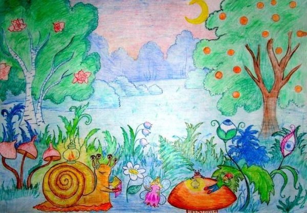 Рисование природы для детей