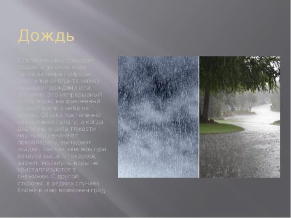 Проект на тему дождь