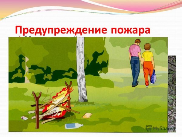 Тушение костра в лесу