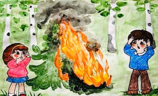 Рисунок на тему безопасность в лесу