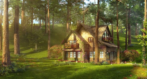 Закат в деревне