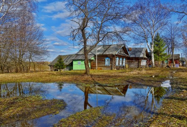 Ранняя Весна в деревне