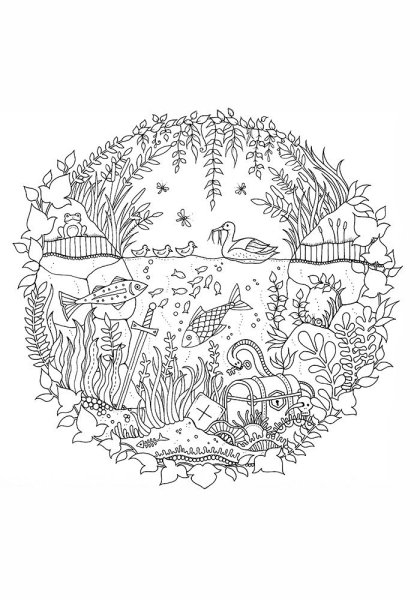 Картинки из Набора художественных открыток «Зачарованный лес» Джоанны Бэсфорд»
