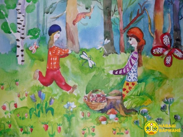 Рисунок на тему природа в детский сад
