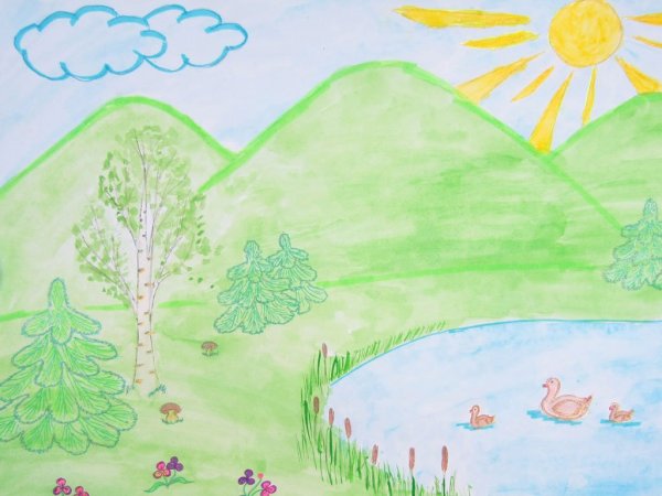 Детские рисунки природы