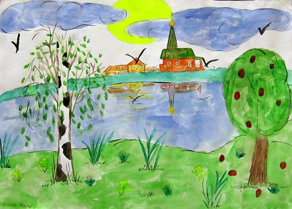 Река рисунок
