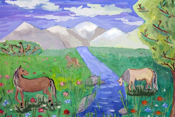 Красота леса рисунок