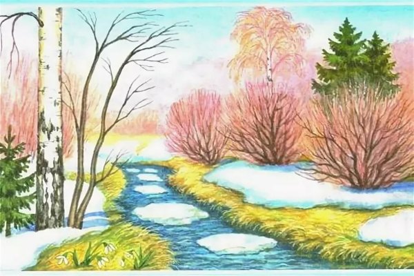 Пейзаж Весна для детей