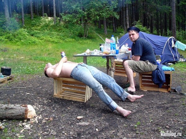 Веселая пьянка на природе