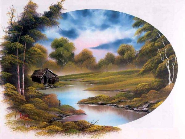 Боб Росс водяная мельница