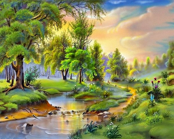 Золотое Руно березы у реки