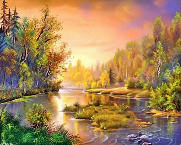 Летний пейзаж картины