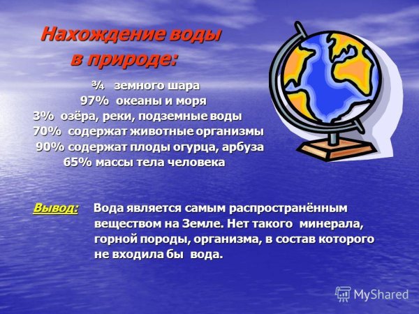 Вода в природе химия