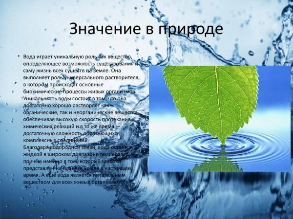 Вода в природе Природоведение