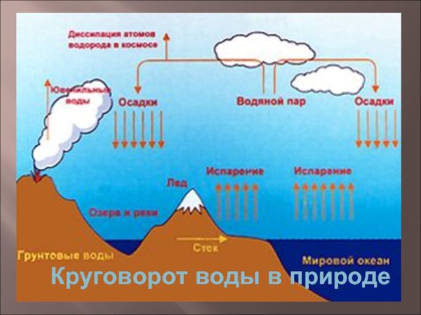 Мировой круговорот воды в природе схема