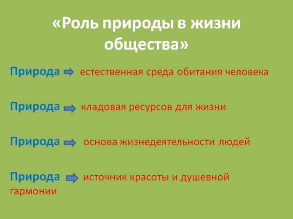Значение растений для человека