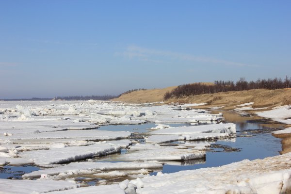 Колва приток Вишеры ледоход