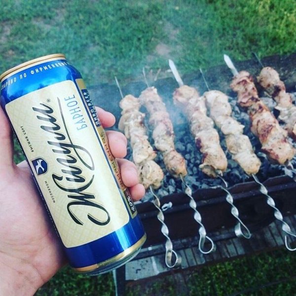 Шашлык и пиво на природе