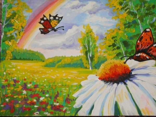 Летний пейзаж для детей