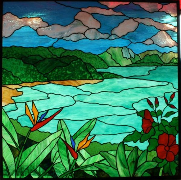 Sea Stained Glass. Тиффани