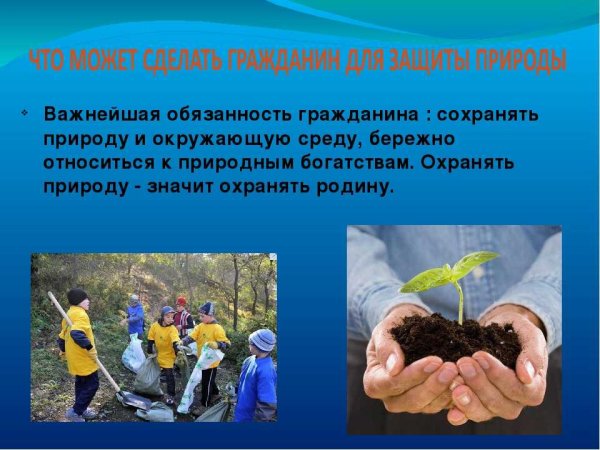 Охрана природы и окружающей среды