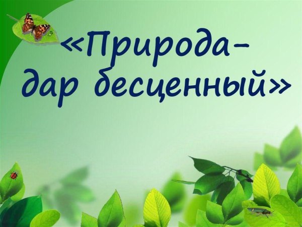 Природа без ценных дар