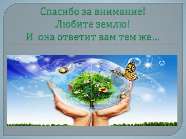 Спасибо за внимание природа