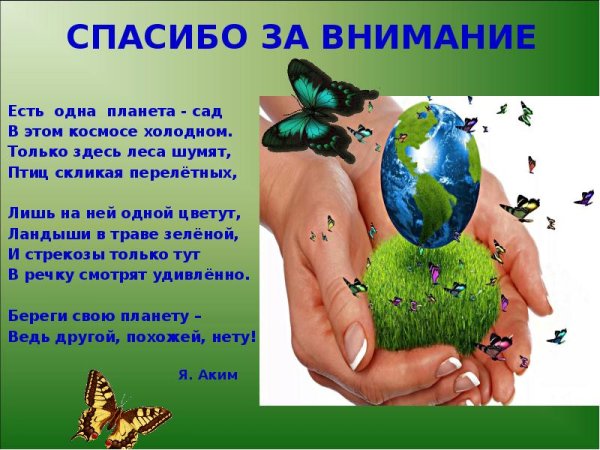 Плакат берегите природу
