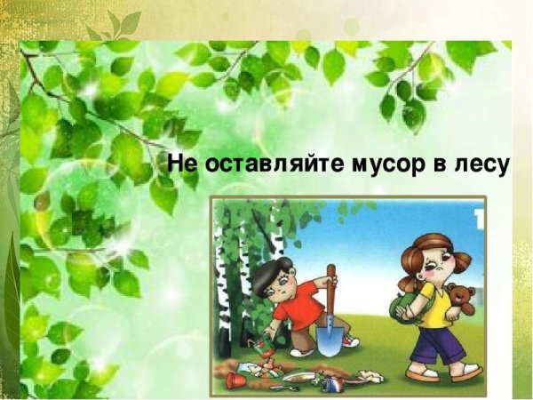Плакат не мусори