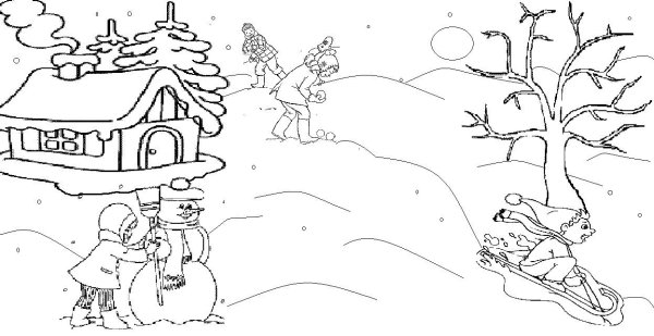 Раскраска зима Изображения – скачать бесплатно на Freepik