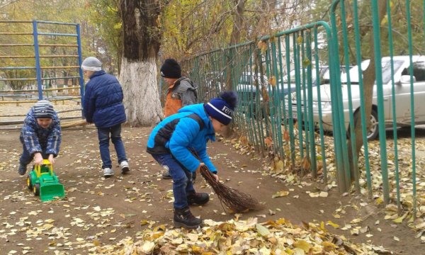 Труд детей в природе