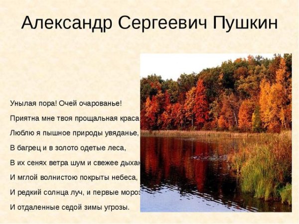 Стихотворения Пушкина для детей 3 класса о природе