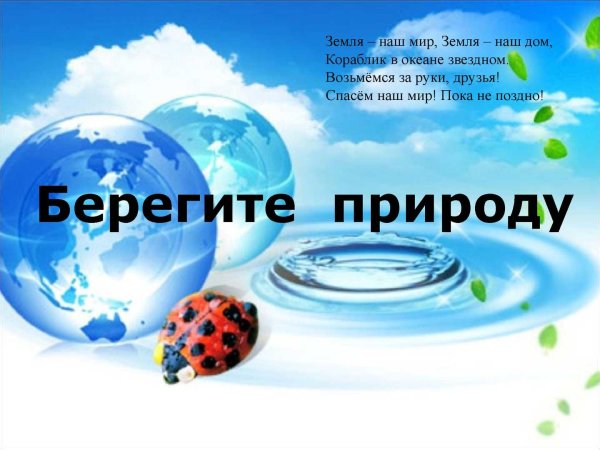 Листовка берегите землю