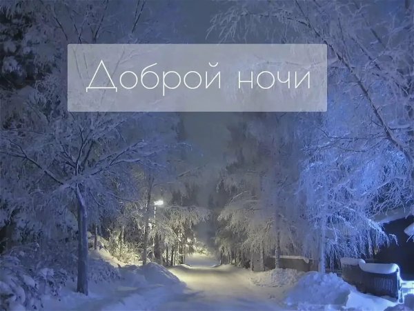 Доброй зимней ночи