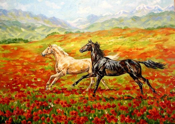 Детские рисунки степи
