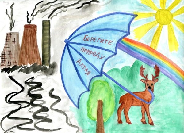 Рисунок на тему природа карандашом