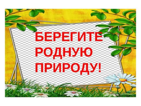 Надпись берегите природу