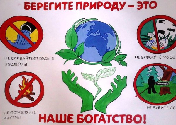 Рисунок на тему охрана природы