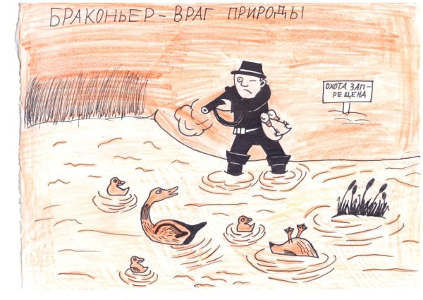 Рисунок на тему браконьерство