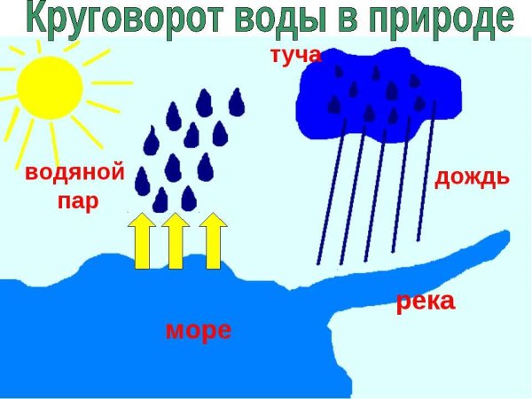 Круговорот воды в природе схема 3 класс окружающий мир