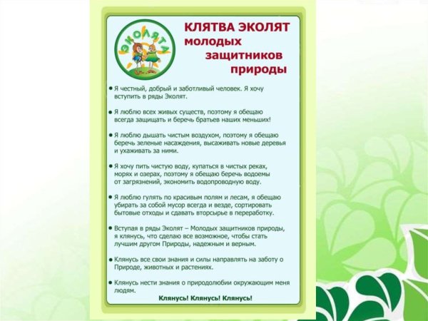 Эколята-друзяи. Зачитникприроды
