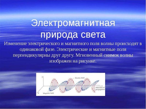 Электромагнитная природа света физика