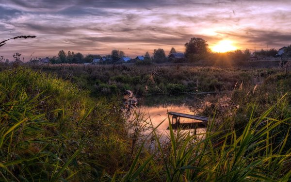 Деревня природа Проселочная дорога