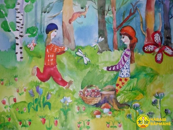 Рисунок на тему природа в детский сад